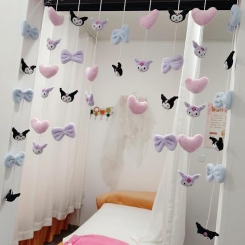 Cute Design Door Divider Curtain with Hanging Tassels