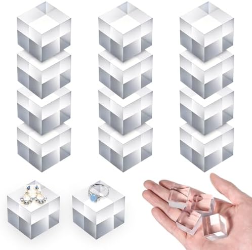 DIVINA VITAE 16Pcs Acrylic Display Risers for Jewelry and Collectibles