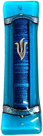 Tamara Baskin Art Glass Mezuzah Handmade Gift Boxed with Scroll Included