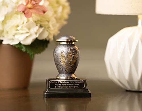 Keepsake Elite Urn Stand - Custom Engrave - Rounded Gold