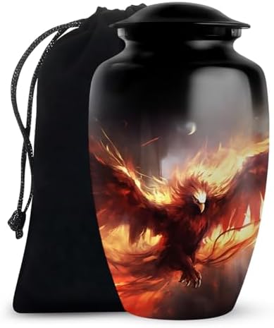 Phoenix Large Urns for Human Ashes - 10 Inch Cremation Memorial Urn
