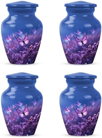 Butterfly Mini Urns for Human Ashes - 3 Inch 4 Pcs