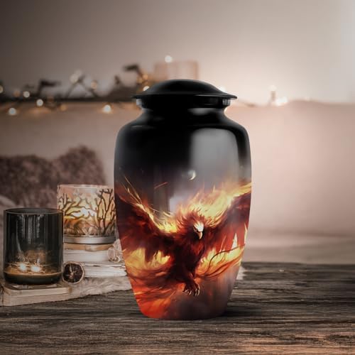 Phoenix Large Urns for Human Ashes - 10 Inch Cremation Memorial Urn