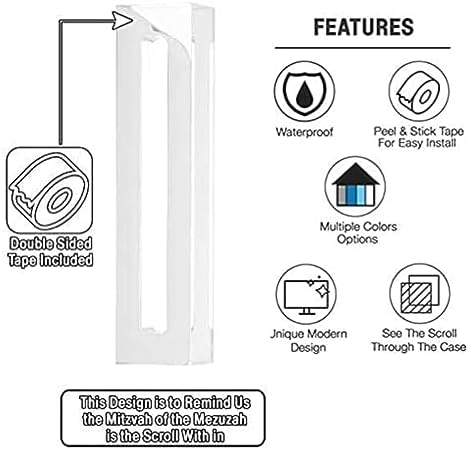 AS Mezuzah Acrylic Case Waterproof Modern Design