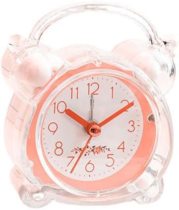 Loud Alarm Clock for Heavy Sleepers Pink ABS Kids Wall Clock