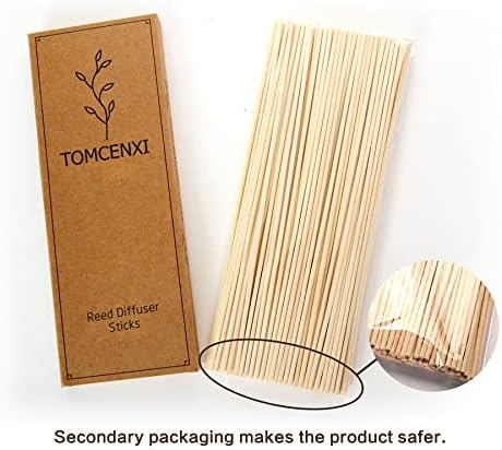TOMCENXI 120PCS 75 Inch Reed Diffuser Sticks Natural Rattan Refills