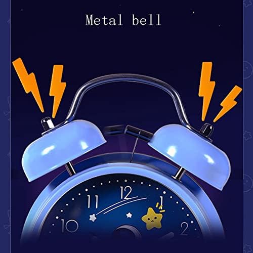 Digital Alarm Clock with Double Bell and Luminous Display