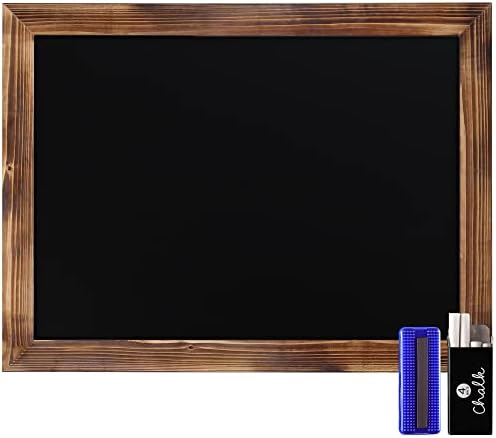 HBCY Creations 18 x 24 Torched Brown Wood Frame Chalkboard