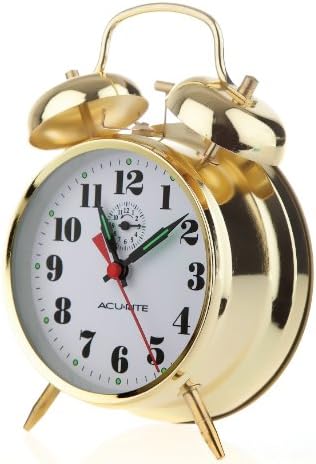 AcuRite Vintage Twin Bell Alarm Clock 15605