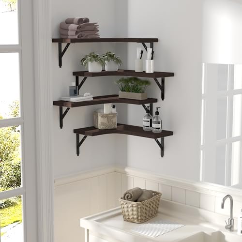 ROMGUAR CRAFT Corner Floating Shelves Set of 4