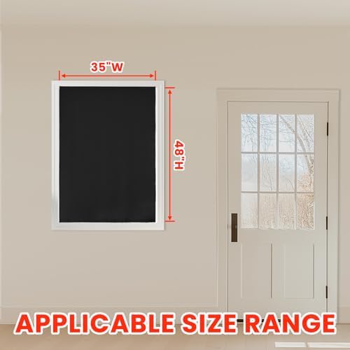AJAZZ Self Adhesive Portable 100 Blackout Curtains 1-Pack