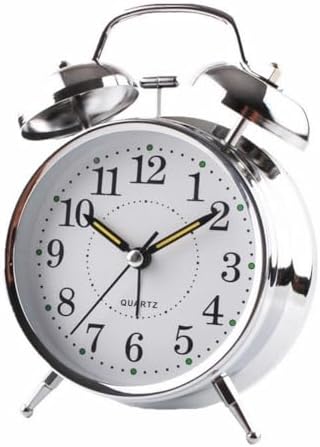 ChicBosom Double Bell Wind Up Alarm Clock with Luminous Hands