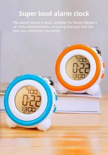 Super Loud Alarm Clock with Twin Bell and Backlight Display