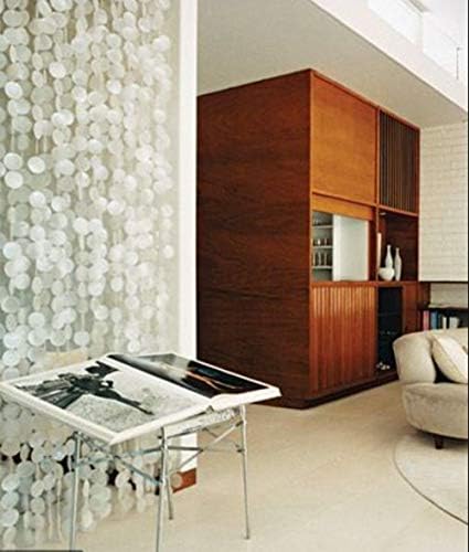 Natural Capiz Shell Round Door Curtain 10 Strands
