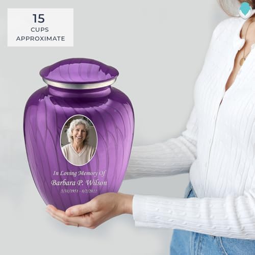 GetUrns - Adult Cremation Urn 200 Lbs Pearl Purple