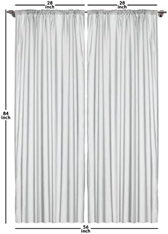 Ambesonne Tree of Life Curtains 2 Panel Set Pale Grey Off White