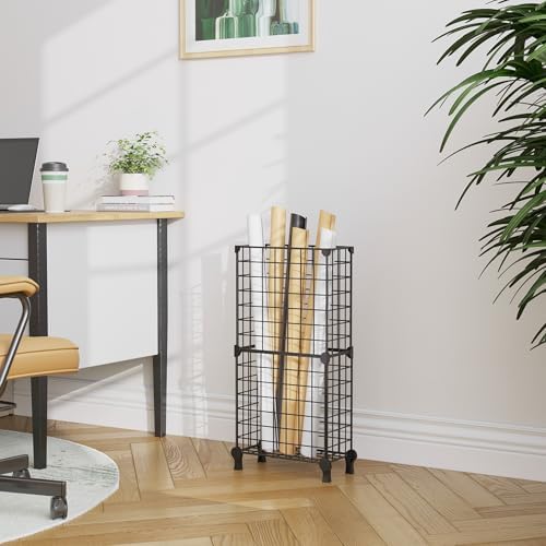 AWTATOS Metal Umbrella Stand with Drip Tray and Hooks