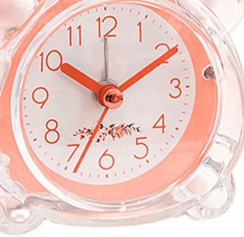 Loud Alarm Clock for Heavy Sleepers Pink ABS Kids Wall Clock