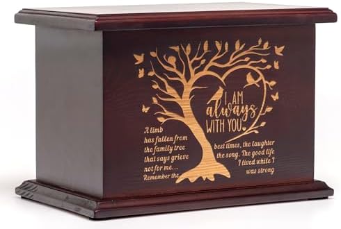 Cremation Urns For Human Ashes - Wooden Urns L-Tree Style