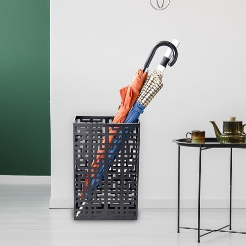Black Metal Umbrella Stand Rack for Entryway