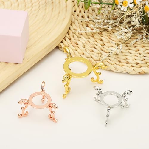 Uxcell 2pcs Metal Crystal Ball Display Stand