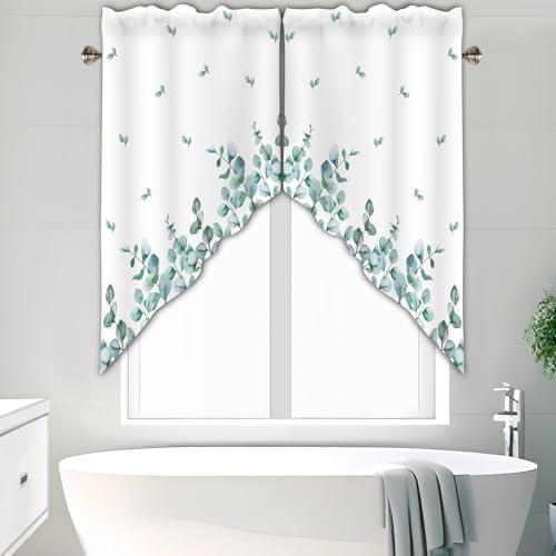 Green Leaf Swag Curtain Valance 28x36 inch