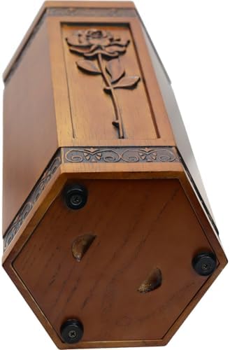 Cremation Urn for Human Ashes - Hand Engraved Rose Design