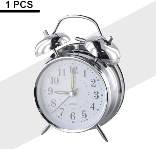 ChicBosom Double Bell Wind Up Alarm Clock with Luminous Hands