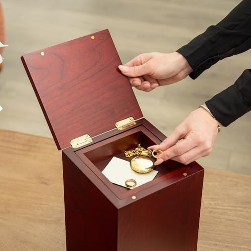 Solid Cherry Wood Cremation Urn for Adult Ashes 250 Cubic Inches