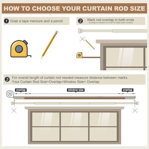 2 Pack Wood Curtain Rods for Windows 28 to 48 Inches
