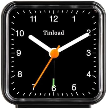 Classic Analogue Travel Alarm Clock with Snooze and Light