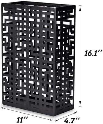 Black Metal Umbrella Stand Rack for Entryway
