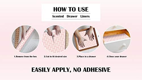 SCENTORINI Rose Sandalwood Scented Drawer Liners 6 Sheets