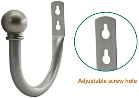Decorative Curtain Holdbacks with Installation Screws Grey
