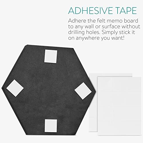 Navaris Hex Felt Bulletin Board Set of 6