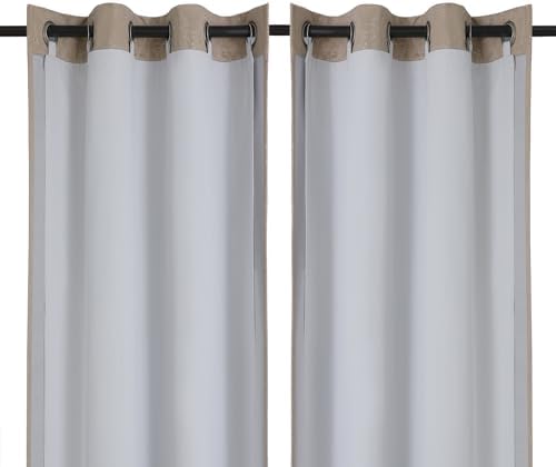 Chyhomenyc 2 Panels Blackout Curtain Liners with 13 Rings