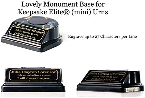 Keepsake Elite Urn Stand - Custom Engrave - Rounded Gold