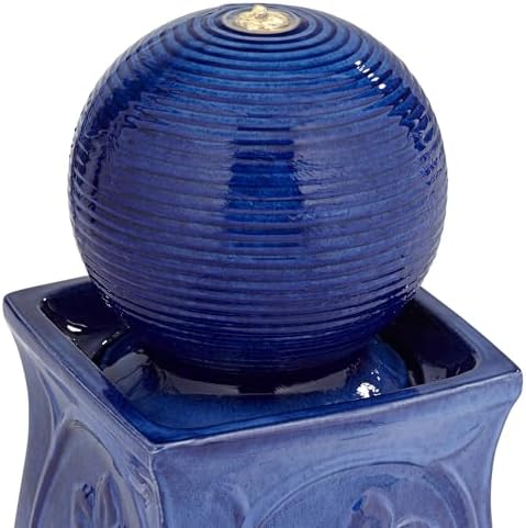 John Timberland Periwinkle Floor Fountain with LED Light