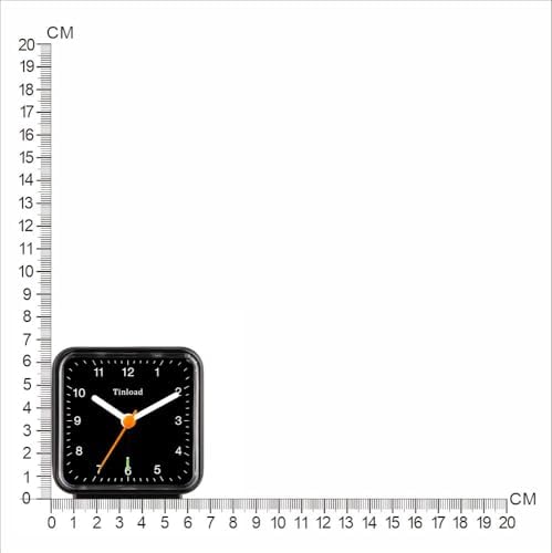 Classic Analogue Travel Alarm Clock with Snooze and Light