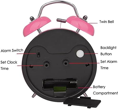 Kids Seniors 3IN 3D Dial Alarm Clock Nightlight