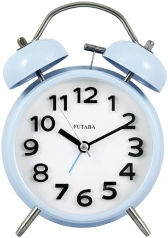 Loud Alarm Twin Bell Clock with LED Light and Silent Movement