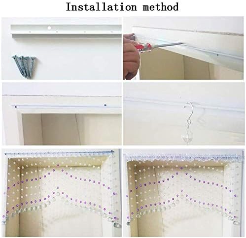 OKUOKA Crystal Glass Bead Curtain for Living Room Decor