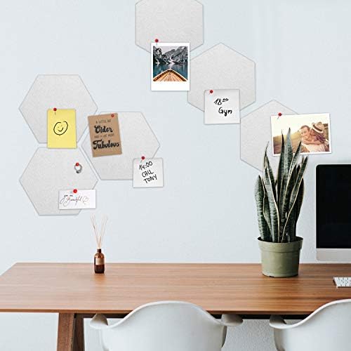 Navaris Hex Felt Bulletin Board Set of 6