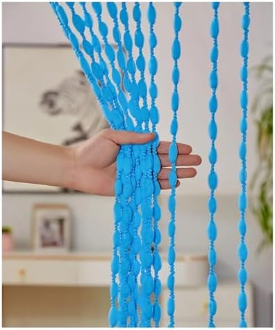 Doorway Curtain Bead Curtain 1x2M Blue Sheer