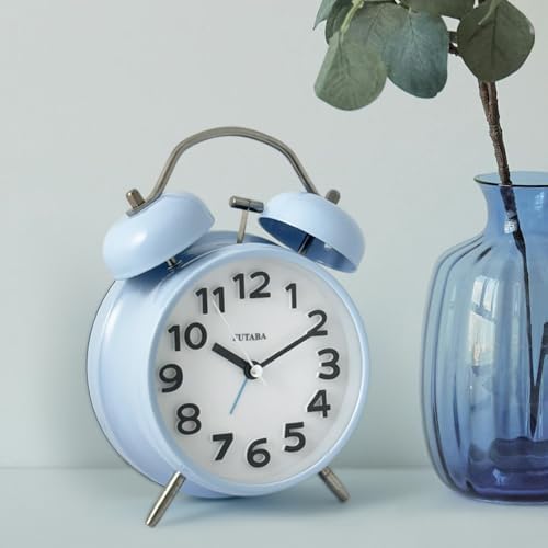 Loud Alarm Twin Bell Clock with LED Light and Silent Movement