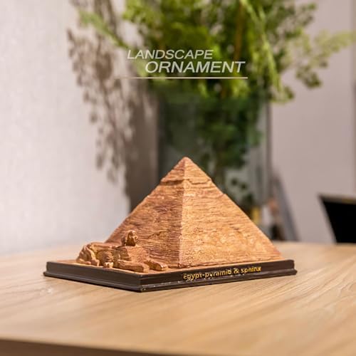 Egyptian Pyramid Statue Model Sphinx Sculpture Collectible Figurine