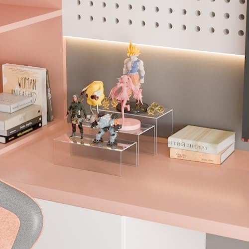 Clear Acrylic Display Risers 3pcs for Collectibles