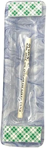 Marbled Blue Art Glass Mezuzah - Handmade in USA