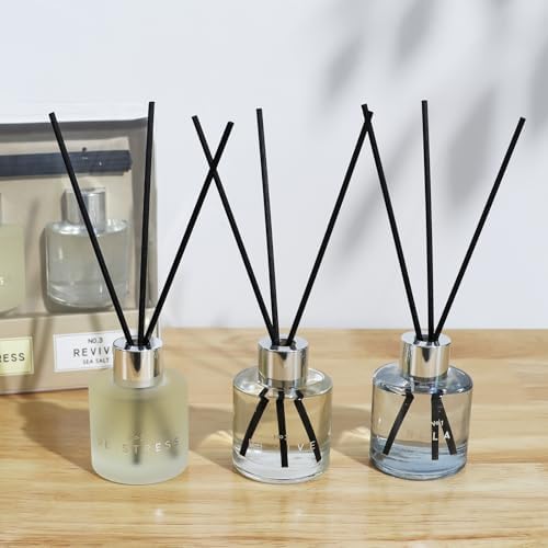 DIUFJAG 3 Pack Reed Diffuser Set with 12 Sticks 50ML Lavender Jasmine Lemongrass