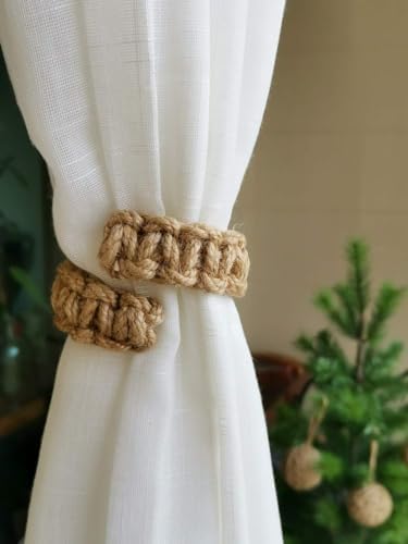 Elkpruu Braided Curtain Tiebacks Set of 4